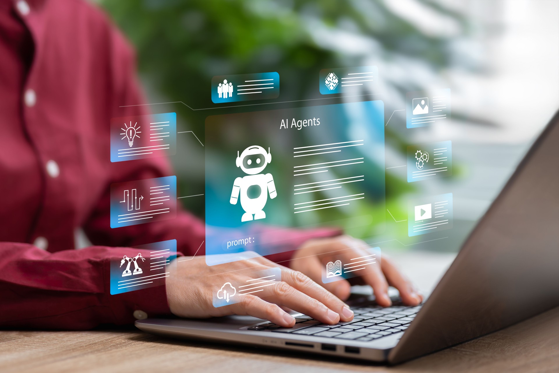 Les agents d’IA analysent les concepts de croissance des entreprises, les femmes d’affaires utilisent la technologie de l’IA pour effectuer des décisions, automatiser les tâches quotidiennes, solutions intelligentes, automatiser le travail répéti